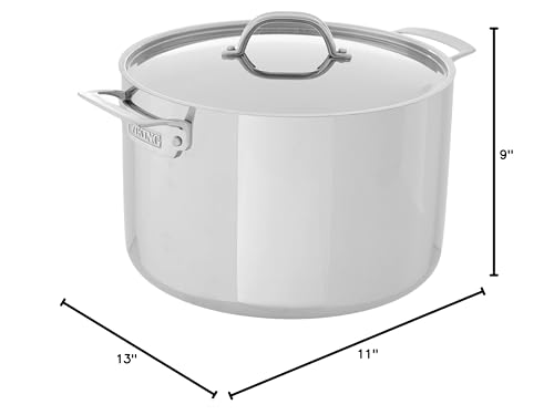 Viking Culinary 3-Ply Stainless Steel Stock Pot