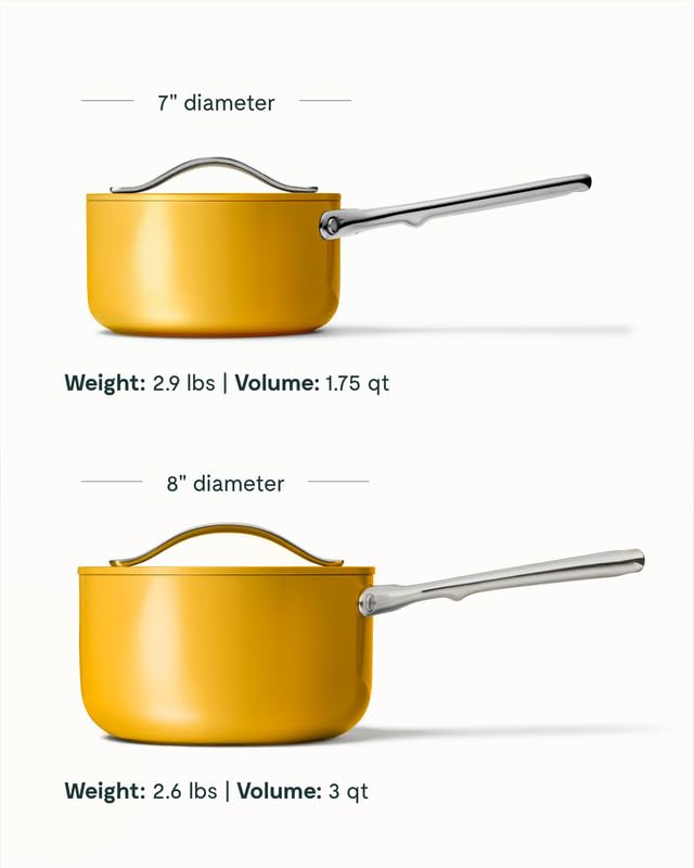 Caraway Nonstick Ceramic Sauce Pan with Lid