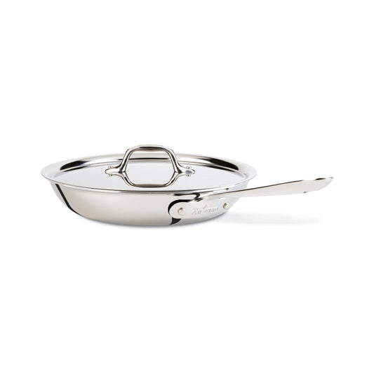 All-Clad D3 3-Ply Stainless Steel Fry Pan With Lid