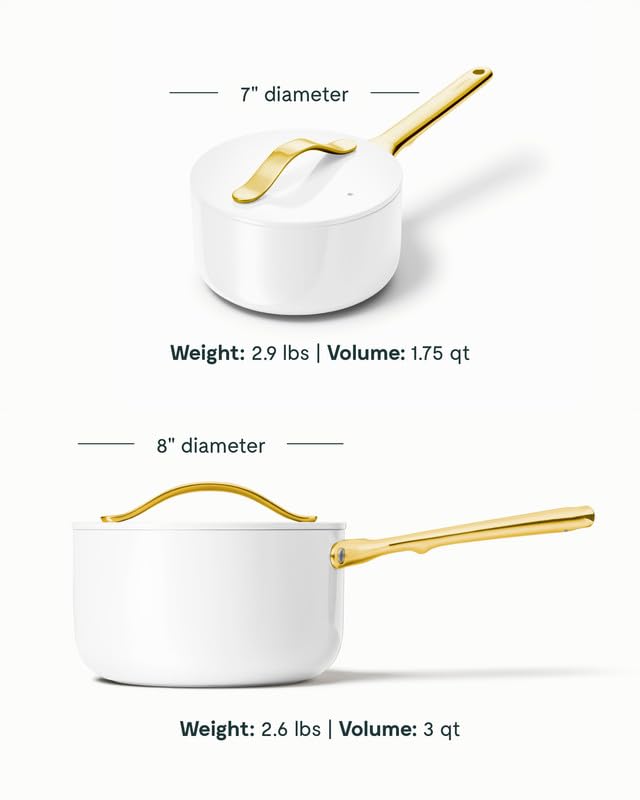 Caraway Nonstick Ceramic Sauce Pan with Lid