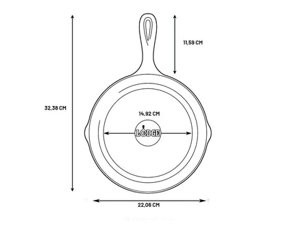 Lodge Cast Iron Pre-Seasoned Skillet