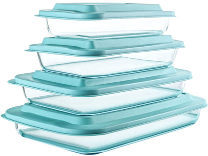 8-Piece Deep Glass Baking Dish Set