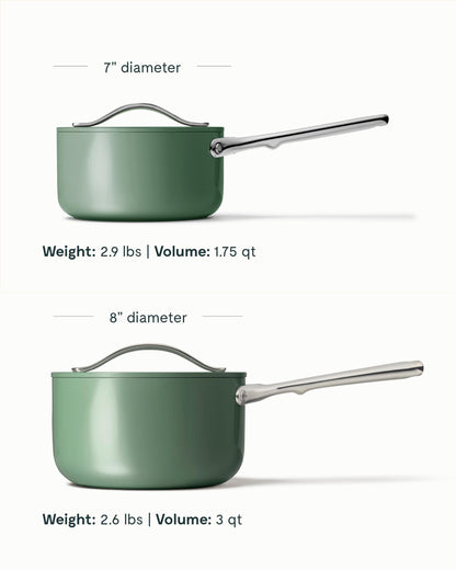 Caraway Nonstick Ceramic Sauce Pan with Lid