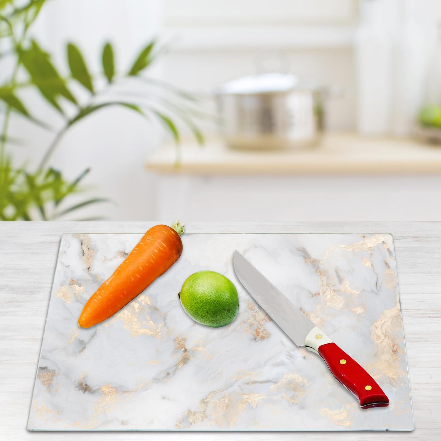 JAMBALAY Tempered Glass Cutting Board