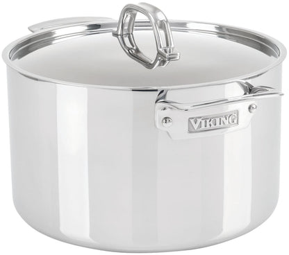 Viking Culinary 3-Ply Stainless Steel Stock Pot