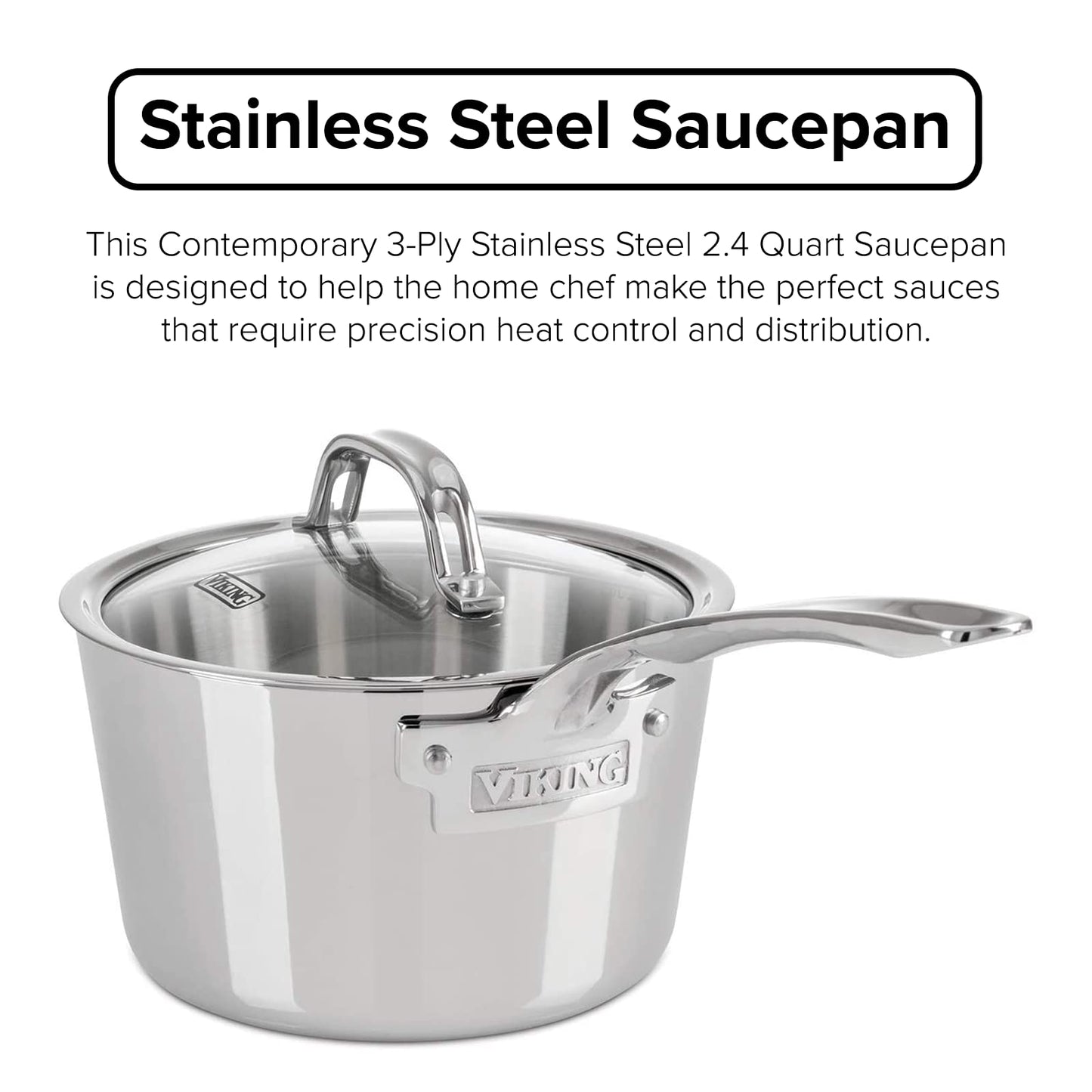 Viking Culinary 3-Ply Stainless Steel Stock Pot