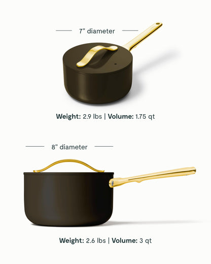 Caraway Nonstick Ceramic Sauce Pan with Lid