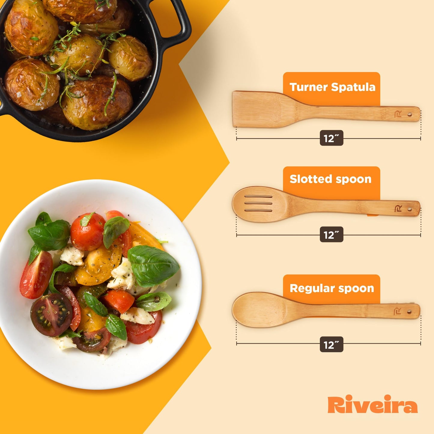 Riveira Bamboo Wooden Spoons