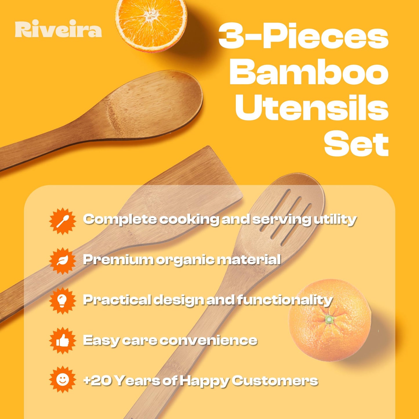 Riveira Bamboo Wooden Spoons