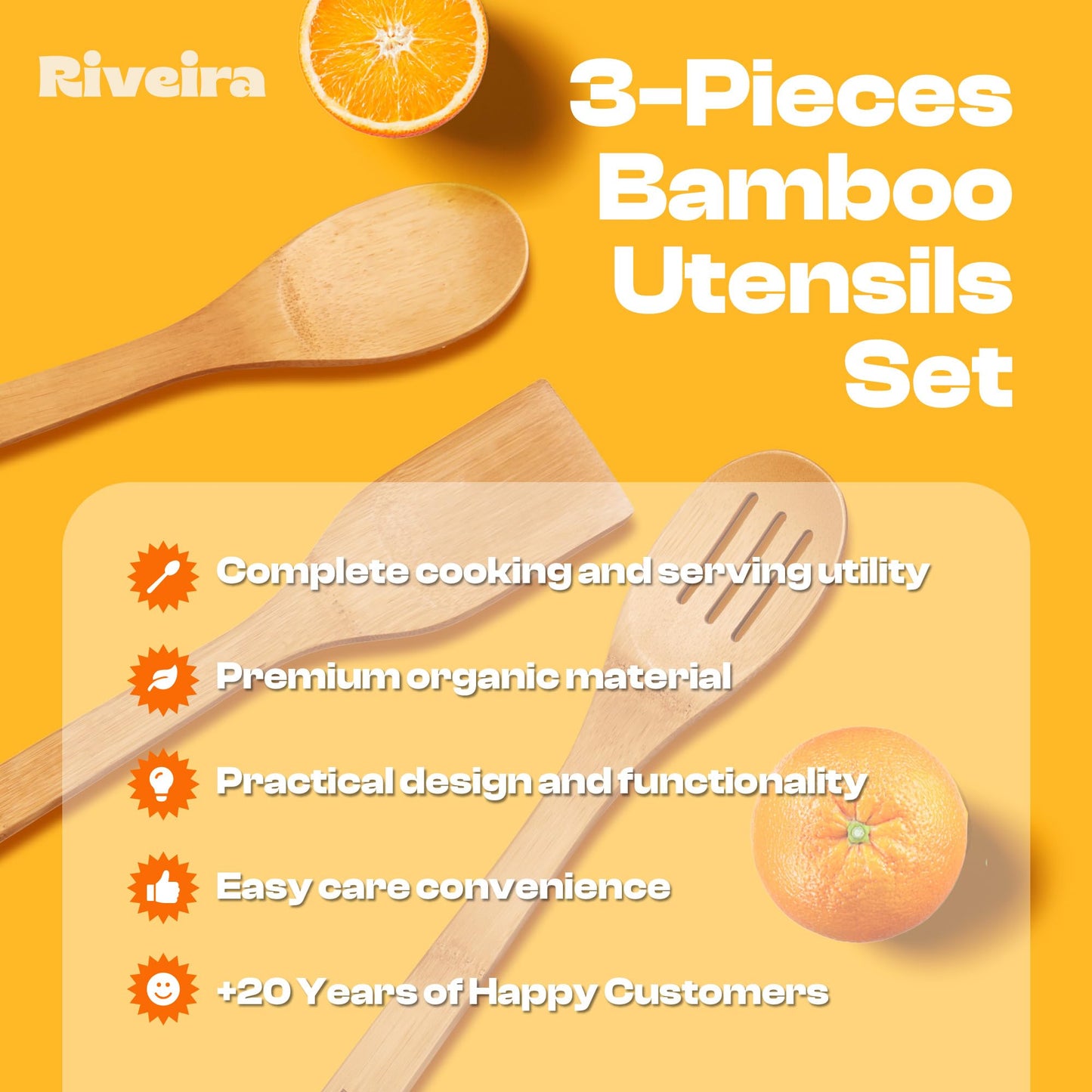 Riveira Bamboo Wooden Spoons