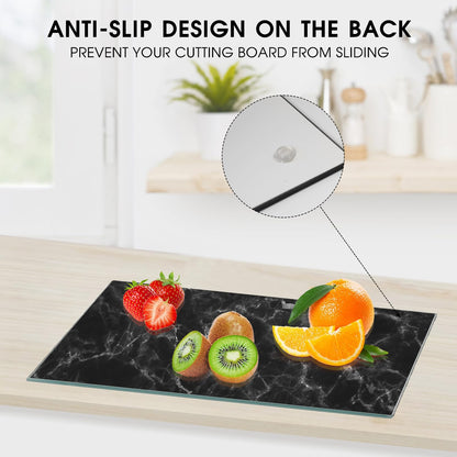 JAMBALAY Tempered Glass Cutting Board