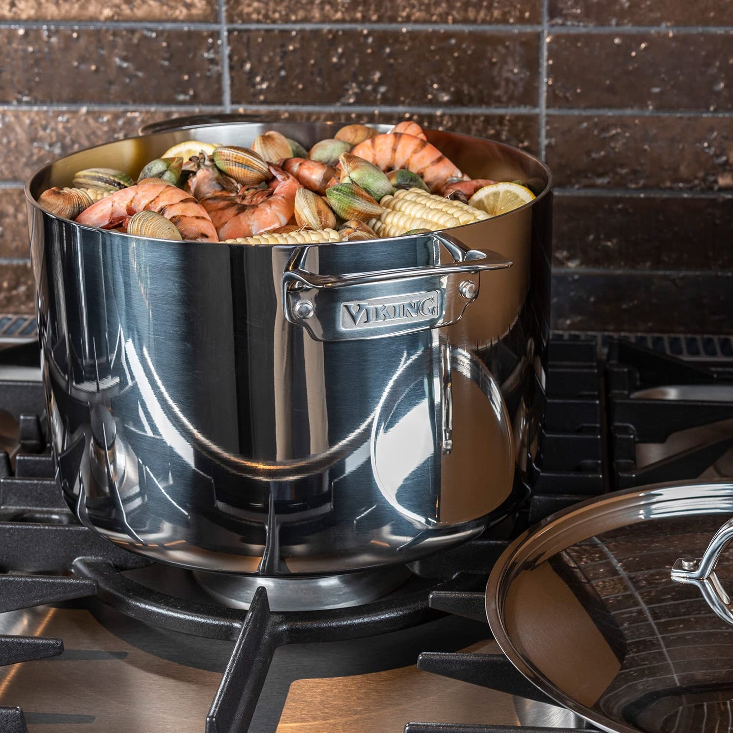 Viking Culinary 3-Ply Stainless Steel Stock Pot