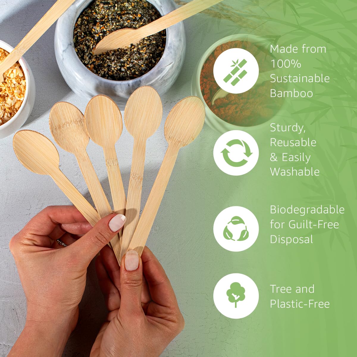 100% Bamboo Cutlery Set