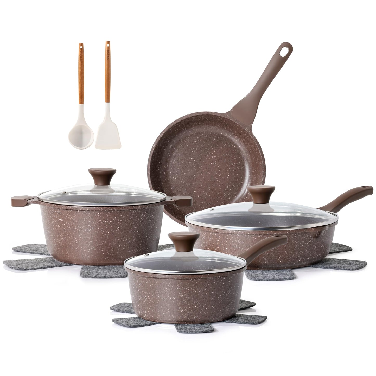 SENSARTE Nonstick Ceramic Cookware Set