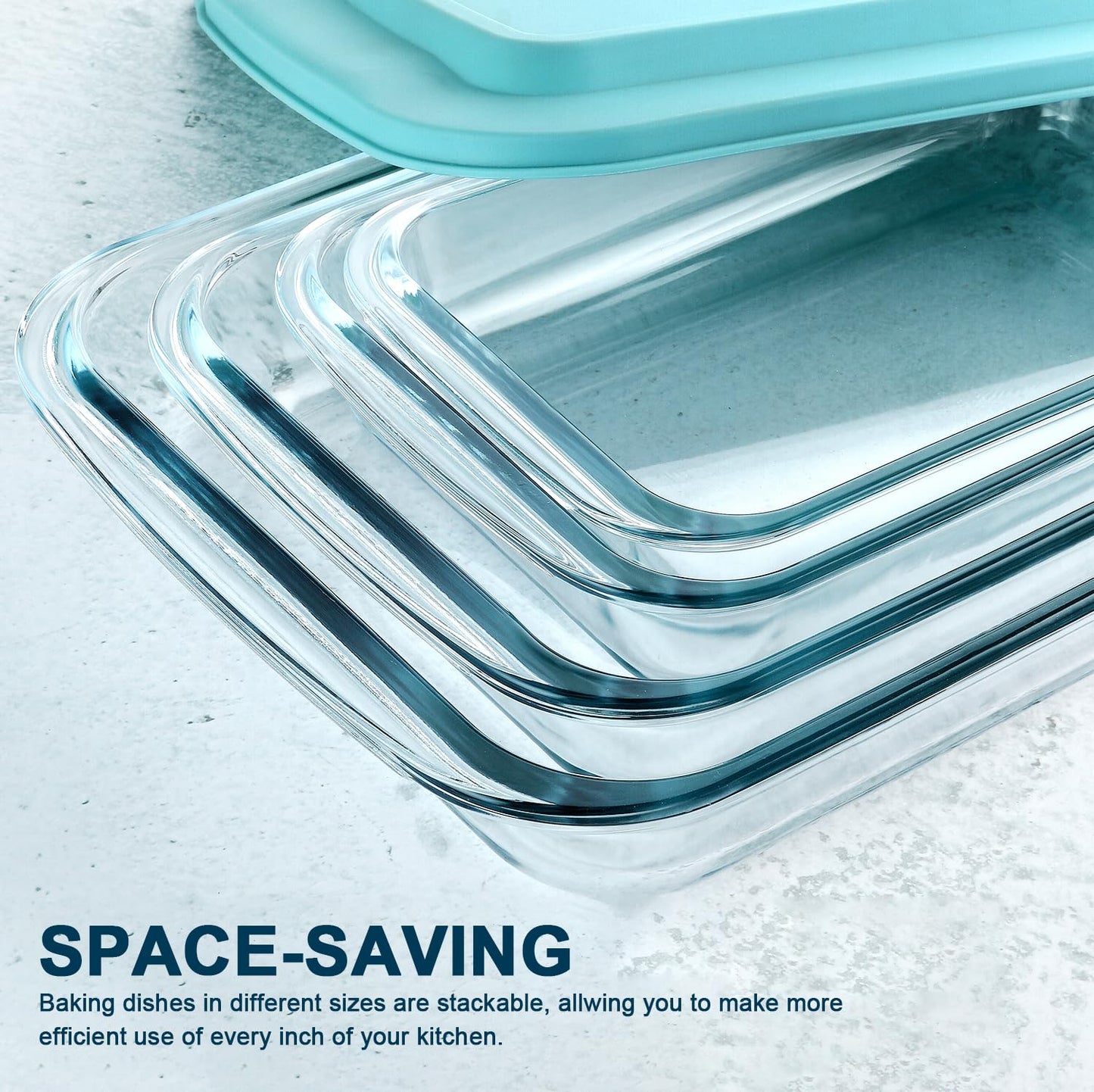 8-Piece Deep Glass Baking Dish Set