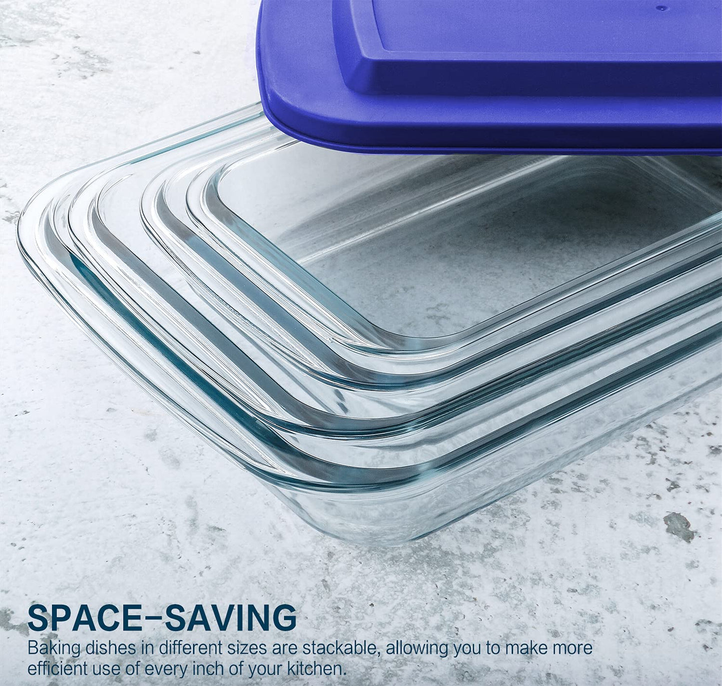 8-Piece Deep Glass Baking Dish Set