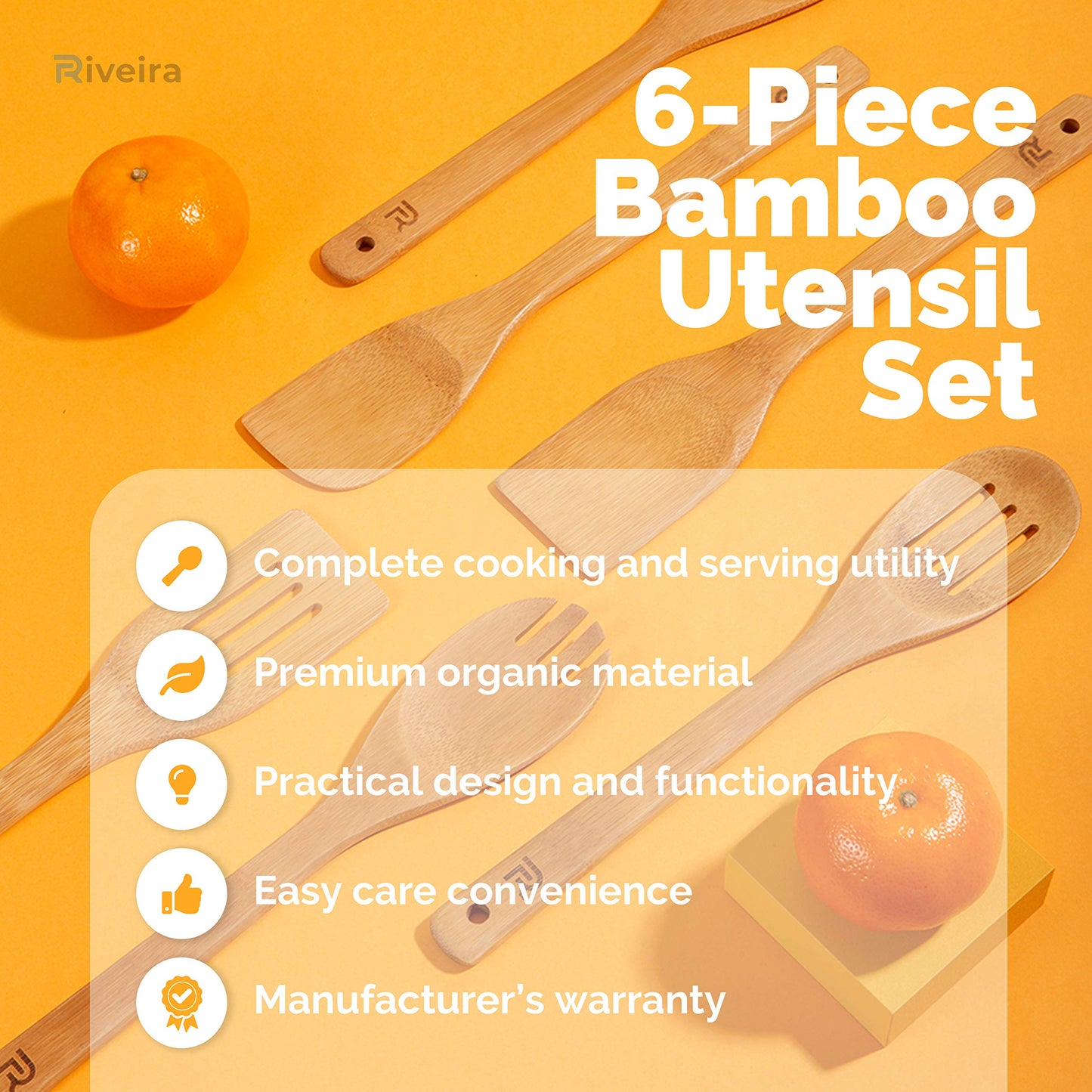 Riveira Bamboo Wooden Spoons