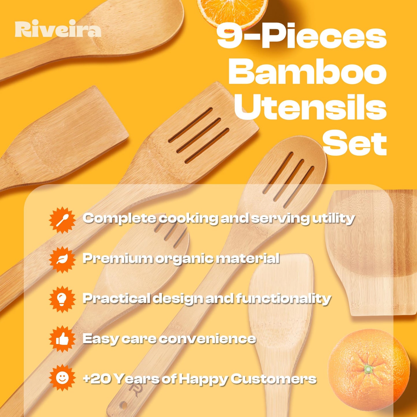 Riveira Bamboo Wooden Spoons