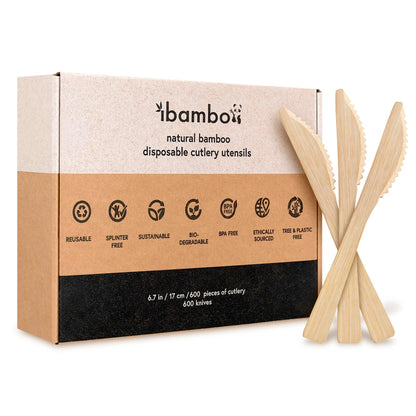 100% Bamboo Cutlery Set