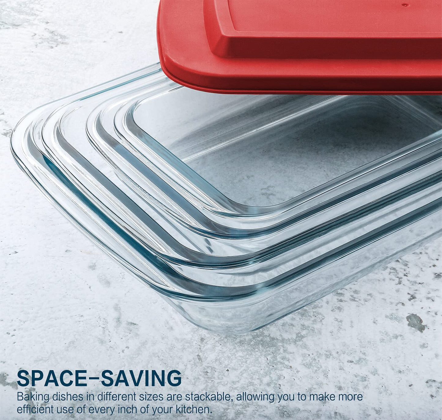 8-Piece Deep Glass Baking Dish Set