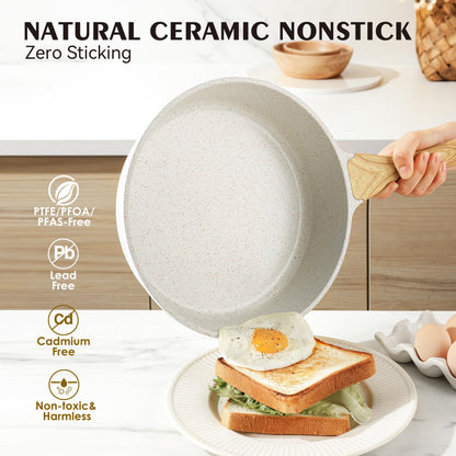 SENSARTE Nonstick Ceramic Cookware Set